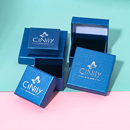 CiNily 14K White Gold Plated Small Hoop Earrings for Women Girls Heart Cubic Zirconia Hypoallergenic Earrings - color: Studs set-silver-white
