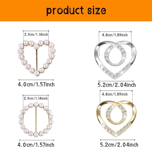 Cute Scarf Ring and Slides for Scarves (4) | T-Shirt Clips for omen Clothing Metal Round Circle Rings and Slides for Scarves Buckle, Metal Circle Buckle