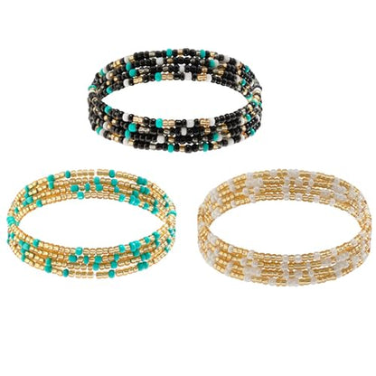 3Pcs/Set Boho Elastic Beads Waist Chains Jewelry Summer Beach Seed Beaded Belly Chain Jewelry Bikini Sexy Bead Waist Body Jewelry for Women - color: Blue