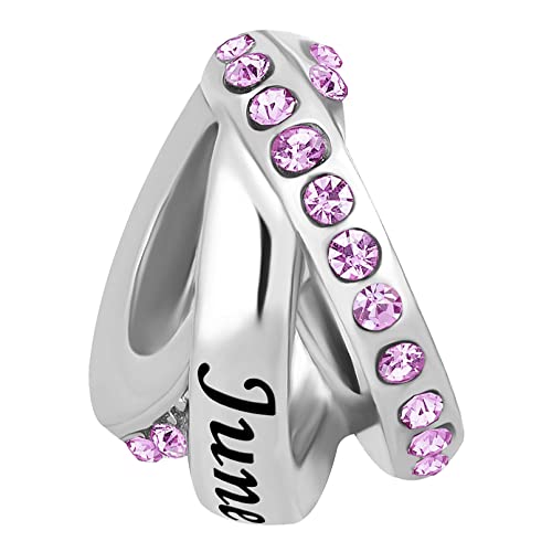 January-December Birthday Charm Compatible with Pandora Bracelets Birthstone Charms for Women Jewelry - style: 6