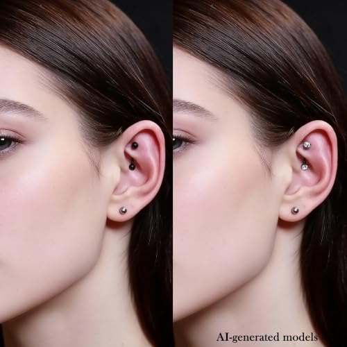 16G Eyebrow Rings Rook Piercing Jewelry 316L Surgical Steel Curved Barbells Vertical Lip labret Snake Eyes Piercing Jewelry Tongue Small Belly Ring 6mm 8mm 10mm Silver Black Gold - color: Black
