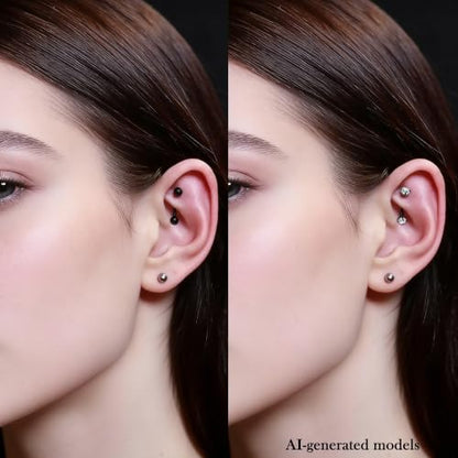 16G Eyebrow Rings Rook Piercing Jewelry 316L Surgical Steel Curved Barbells Vertical Lip labret Snake Eyes Piercing Jewelry Tongue Small Belly Ring 6mm 8mm 10mm Silver Black Gold - color: Black