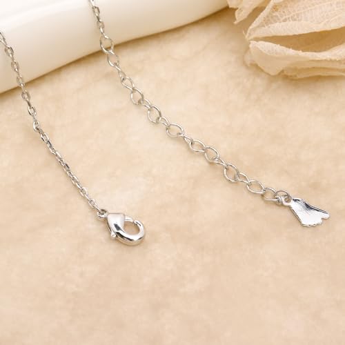 Sonateomber Gold Waterproof Ankle Bracelets for Women, Dainty Cute Adjustable Foot Non tarnish Anklets Summer Beach Jewelry Gifts - color: Silver Heart