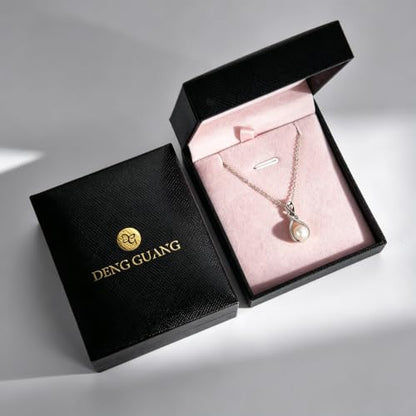 Freshwater Pearl Necklace for Women | 14K Gold Plated Infinity Pendant Fine Jewelry | Dainty Everyday Layering Chain with Lobster Clasp - color: Silver Dainty
