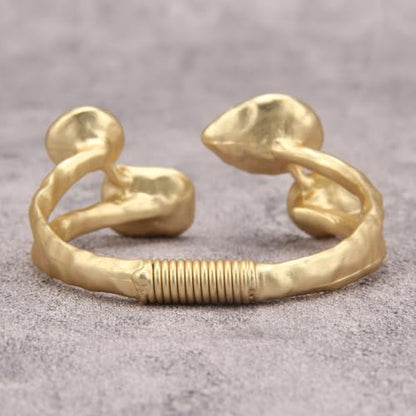 Chunky Bangle Bracelets for Women Cuff Bracelet Thick Gold Bangles Open Wide Arm Cuffs Bracelets Boho Jewelry - style: Chunky Gold Bangle