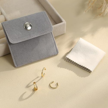 Ear Cuff Earrings for Women 14K Gold Plated Ear Cuffs Non Piercing Clip on Cartilage Earring Trendy Fake Earrings Hypoallergenic Huggie Hoop Clip Cuff Earring Lightweight - color: gold-twisted A