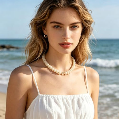 Chunky Heart Necklaces for Women Colorful Resin Beaded Necklaces for Women Gold Puffy Heart Statement Necklace Trendy Acrylic Choker Jewelry Gift - color: B-White