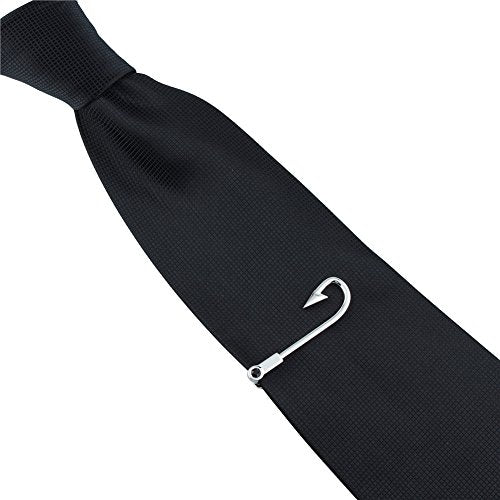 HAWSON 2 inch/ 2.2 inch Tie Clip for Men, Novelty Tie Bar Clip for Men and Boys, Interesting Tie Clip for Party - color: Fishhook