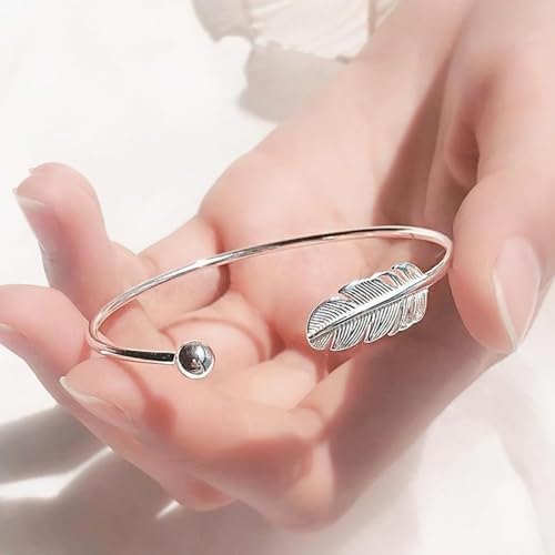 925 Sterling Silver Bracelet Plated Cuff Bangle Bracelet Fashionable Multi-layer Cross Wire Bangle Bracelet Open Adjustable Wide Cuff Bracelet for Teen Girls Fashion Jewelry - color: 10