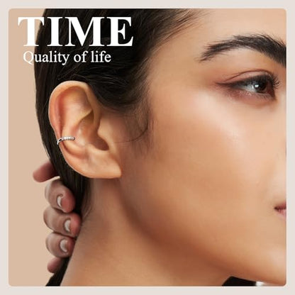 Women's Silver Earrings Fashion Jacket Stud Earrings Stacking Small Hoop Huggie Earrings Set for Multiple Piercing Everyday Ear Cartilage Earrings - color: Silver