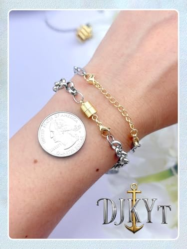 Necklace Extenders for Women and Magnetic Necklace Clasp, Gold Chain Extender for Jewelry Bracelet Anklet - color: 14Pcs Gold