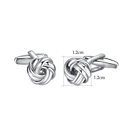 Yoursfs Novelty Sunflower/Love Knot/Architect Cufflinks for Men Funny Stainless Steel Cufflinks Personalized Cuff links Wedding Gift Fashion Jewelry - style: Twist Love Knot