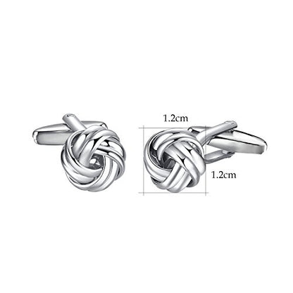 Yoursfs Novelty Sunflower/Love Knot/Architect Cufflinks for Men Funny Stainless Steel Cufflinks Personalized Cuff links Wedding Gift Fashion Jewelry - style: Twist Love Knot