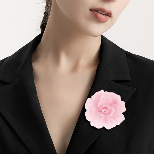 4.33" Soft Pink Flower Hair Clip | Lightweight Elegant & Perfect for Weddings, Parties or Daily Wear. Add a Feminine Touch to Hairstyles, Dresses, Hats & Accessories | Durable & stylish design - color: Light Pink
