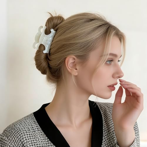 Butterfly Hair Clips, 4 Pack Premium Acetate Hair Claw Clips for Women, Medium-Strong Hold for Thick & Thin Hair, Ideal for Updos & Half Up Styles (2.76 x 1.66 in)