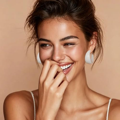 Chunky Acrylic Resin Hoop Earrings 80s 90s Statement Earrings | Thick Lightweight Costume Jewelry for Women Daily, Party, Vacation Wear, Gift for Her - color: White