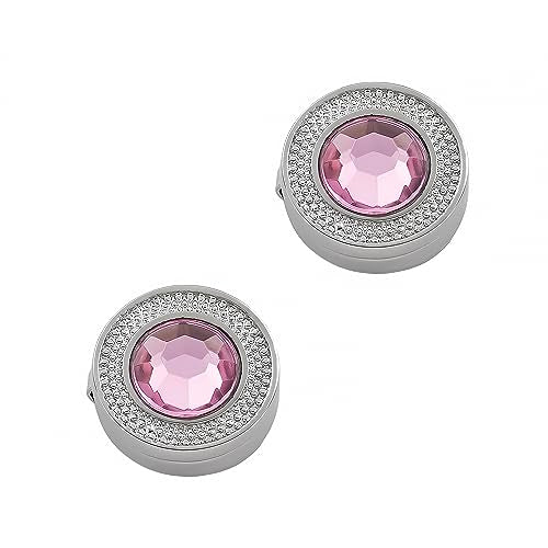 Mens Button Covers Tuxedo Shirt Cufflinks Alternative | Fake cufflinks and alternative fashion jewelry accessories for mens formal business dress shirts suits and groomsmen - color: H Silvery pink