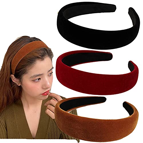 Velvet Headbands for Women Soft Head Bands Diademas Para Mujer De Moda Padded Hairbands for Women Girls Fashion No Slip Headband for Women Hairbands Hair Accessories - color: Pack-A