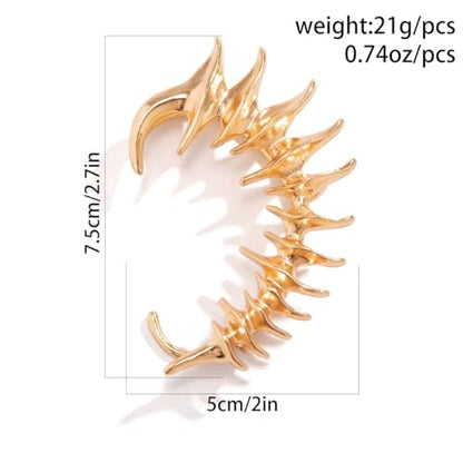 Ear Cuffs for Women, Hook without Pierced Ear Bone Clip Climber Earrings, Butterfly Shaped Ear Clip Wrap Around Earring No Piercing Cuff Earrings for Women - color: Gold-Cartilage