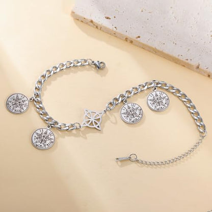 Dreamtimes Witches Knot Bracelet Tetragrammaton Pentagram Bracelet Stainless Steel Celtic Knot Bracelets for Women Men Protection Jewelry Witch Amulet and Talisman - style: Style 2