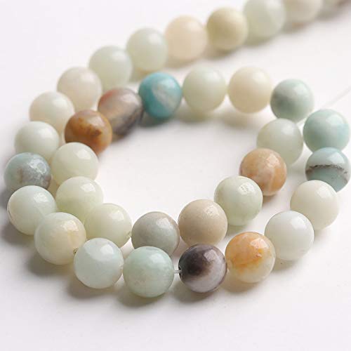Natural Stone Beads Amazonite 6mm Polished Round Smooth Gemstone Beads for Jewelry Making 15 Inch(Amazonite,6mm) - color: Amazonite, size: 6mm
