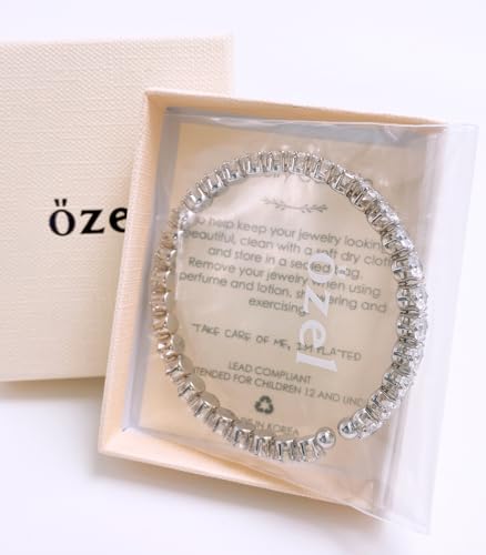 OZEL – Women’s Gold Cuff Bracelets – 18K Gold Plated Textured Bangles with Multi-Color Crystal & Rhinestone Accents – Layered Stacking Jewelry - color: 2C0380_rh
