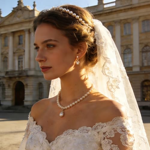 Pearl Earrings for Women 14k Gold/Silver Pearl Drop Earrings Long White Pearl Tassel Dangle Statement Earrings Bridal Wedding Dainty Prom Earrings Birthday Gifts Jewelry - color: Gold CZ Pearl Earrings