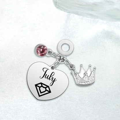 Birthday Gifts for Women Birthstone Charms for Bracelets Necklaces Jewelry Gift for Mom Wife Daughter Granddaughter Niece Sister Girlfriend - color: July