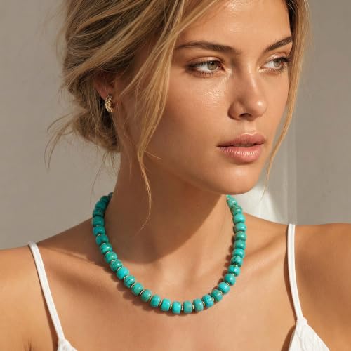 Chunky Beaded Necklace for Women, Colorful Trendy Statement Summer Jewelry Gift - color: necklace-36