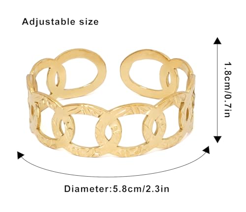 Multi-Layer Cuff Bracelet for Women Cross Wire Bracelets Open Wide Cuff Gold Bangle Bracelet - color: Gold 66