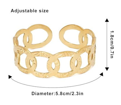 Multi-Layer Cuff Bracelet for Women Cross Wire Bracelets Open Wide Cuff Gold Bangle Bracelet - color: Gold 66