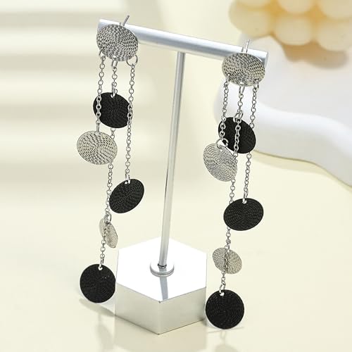Gold Dangle Earrings for Women Long Statement Drop Boho Gold Chandelier Disc Tassel Earrings Dangle for Party Wedding Trendy Jewelry Gifts - color: M1