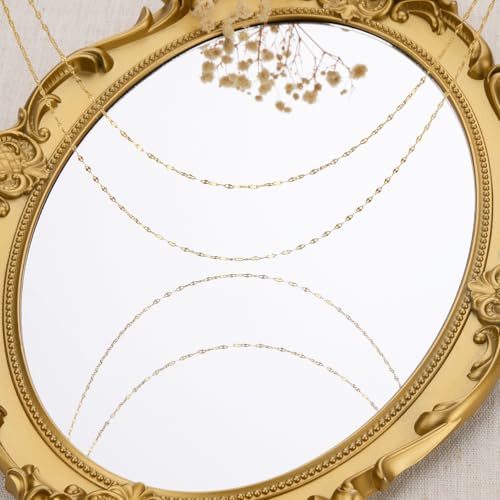 GTVOODX 33 Feet 18K Gold Plated Stainless Steel Chains for Jewelry Making | 2mm Dapped Sequin Permanent Jewelry Chain Spool Bulk for DIY Necklace and Bracelet Accessories - color: Gold Lip