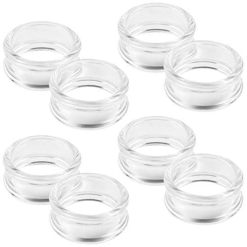 6G-50mm Acrylic Hollow Gauges for Ear lightweight Tunnels Clear Double Flared Ear Flesh Plugs Tunnels Earrings for Women Men - color: 00G = 10mm