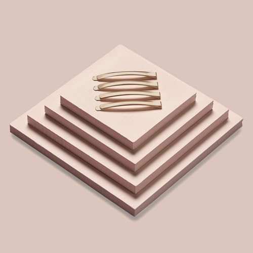 The Hair Edit Modern Bobby Pins - Gold Metal Fashion Hair Clips, 4 pack - color: Soft Gold