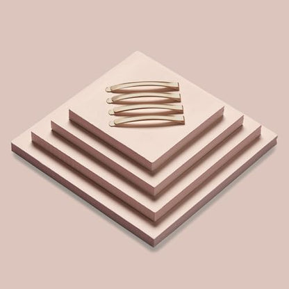 The Hair Edit Modern Bobby Pins - Gold Metal Fashion Hair Clips, 4 pack - color: Soft Gold