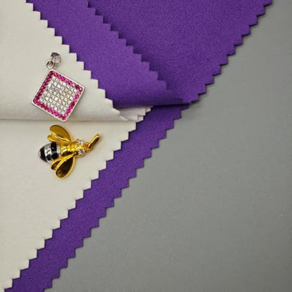 2pcs Jewelry Cleaner&Polishing Clothb for Ring,Earring,Watch and Coins Care | Sterling Silver Gold Platinum Tarnish Remover,Non-Toxic Eco Friendly,Jewelry Cleaning Cloth - color: Dark Purple