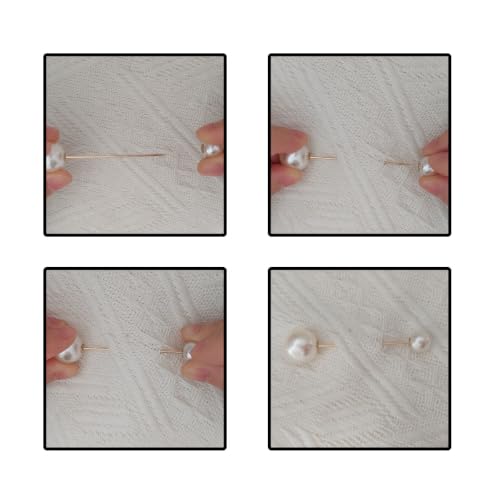 5 Pieces Pearl Brooch Safety brooches and Pins | fashion brooch pins for Clothes Safety Pin for Women Fashion Sweater Shawl Collar Dresses Cardigan