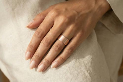 Versatile 14k Rose Gold Band - Customizable Fashion, Wedding & Stackable Rings for Women - Personalized Anniversary & Relationship Rings for Him and Her