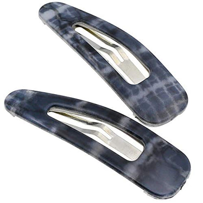 Camila Paris CP3094 French Hair Barrettes Clips, Snap Hair Slides Clic Clac for Women, Styling Girls Side Slide-in Metal Snap Pin Hair Accessories for Women. Strong Hold, No Slip Grip, Made in France - color: Gray 2"