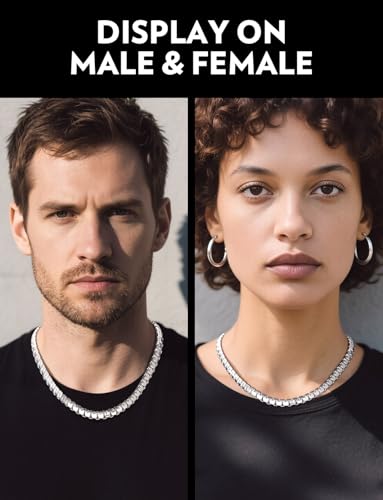 Bandmax Solid Stainless Steel Flat Box Link Chains 2MM/4MM/6MM/8MM Silver/Gold/Black Rolo Cable Chain Necklaces for Men Women 14"-30" Length, Gift Packed - color: 10 8MM-Silver Tone