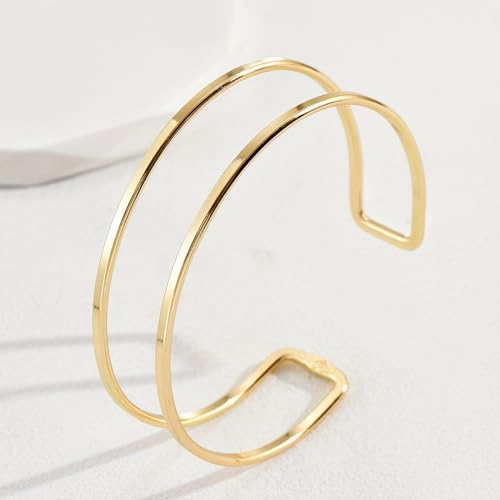 Harry and Henry Arm Cuff Gold Upper Arm Jewelry for Women Adjustable Open Cuff Bangle Bracelets Armband Jewelry Summer Outfits for Women 2026 - color: C:Gold Arm Cuff
