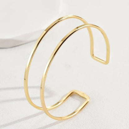 Harry and Henry Arm Cuff Gold Upper Arm Jewelry for Women Adjustable Open Cuff Bangle Bracelets Armband Jewelry Summer Outfits for Women 2026 - color: C:Gold Arm Cuff