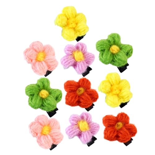 Ipetboom 12 Pcs Flower Hair Clips for Mixed Colors Bobby Pins Birthday Hair Accessories Hairpins Party Headdress Set Random Color