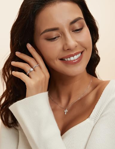 Mameloly 1.5ct Engagement Rings for Women Round Bridal Ring Sets Cubic Zirconia Wedding Band Twisting Infinity Pave Set Size 3-12 - color: Silver