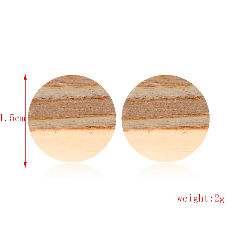 Retro Wooden Resin Geometric Bar Drop Dangle Earrings Layered Leopard for Women Polymer Clay Lightweight Statement Jewelry - style: 18