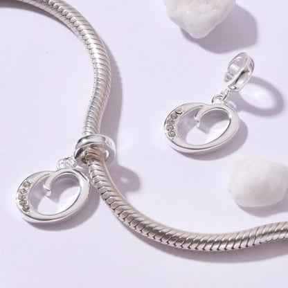 925 Sterling Silver Initial Charm fits Pandora, Gift for Mom Wife | Christmas,Birthday,Mother's Day, Anniversary, Valentine's Day - color: Letter O