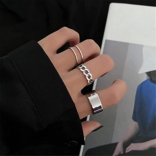 Handy and professional3 Pcs Vintage Ring Set Simple Open Toe Rings Adjustable Finger Ring Fashionable Jewelry Gifts For Women