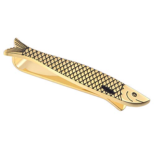 HAWSON 2 inch/ 2.2 inch Tie Clip for Men, Novelty Tie Bar Clip for Men and Boys, Interesting Tie Clip for Party - color: Gold Fish
