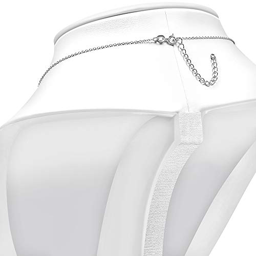 My Daily Styles 925 Sterling Silver Jewish Star of David White CZ Pendant Necklace - color: White